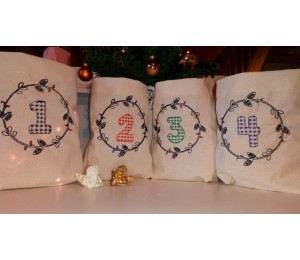 Stickdatei - Adventskränze